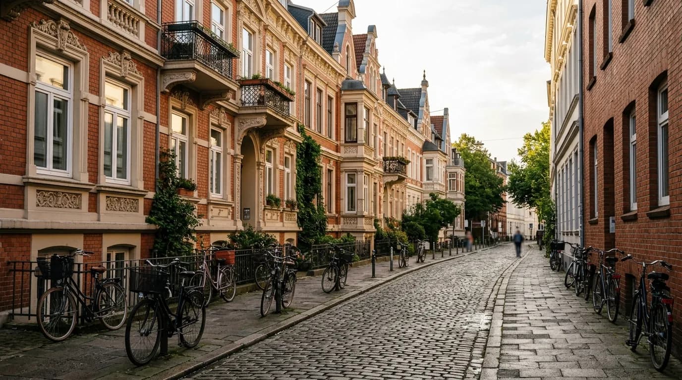 Straßenbild im Bezirk Altona, Hamburg